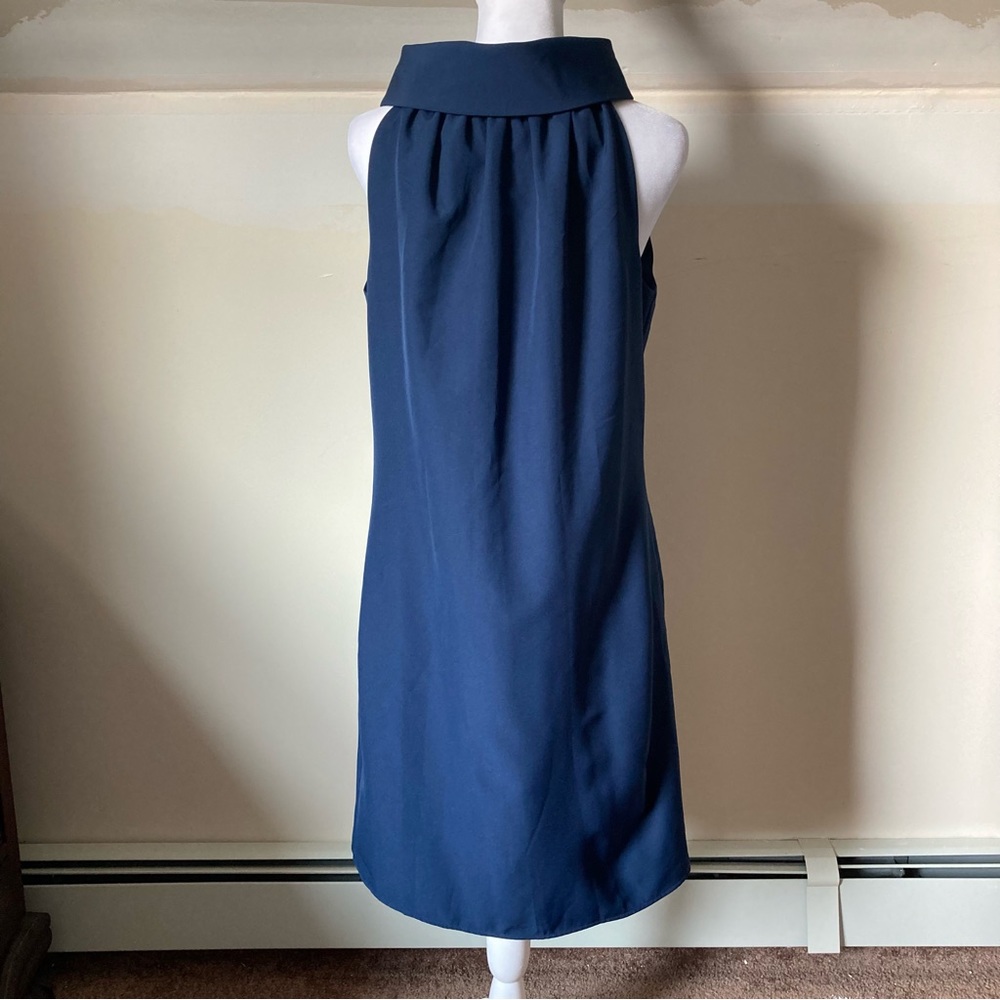 Sail to Sable Navy Blue High neck Sleeveless Button Up Dress size Medium - Picture 9 of 9
